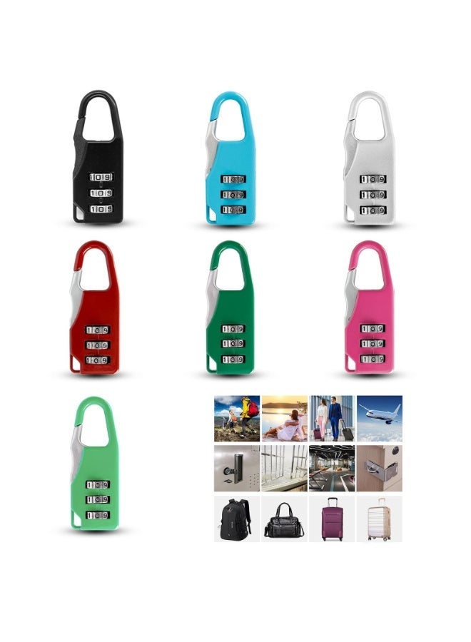 4 PCS Mini Suitcase Locks – 3-Digit Combination Padlocks, Durable and Weatherproof for Luggage, Suitcases & Backpacks (Black) - Image 3