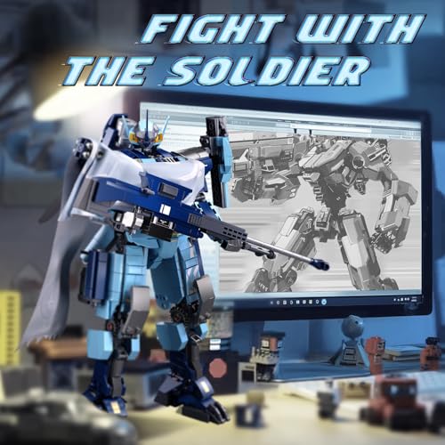 Sluban Mech Building SetRobot Mecha Building Kit with Two Interchangeable Weapons for Adults Compatible with Lego Mech Set 752PCS - Image 5