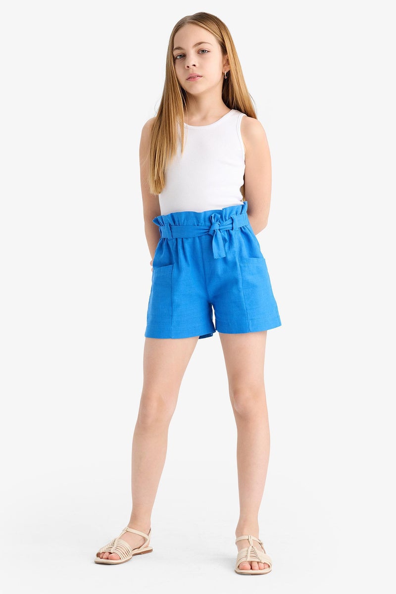 DeFacto Blue Girl Girl Cotton Shorts Casual - Image 3