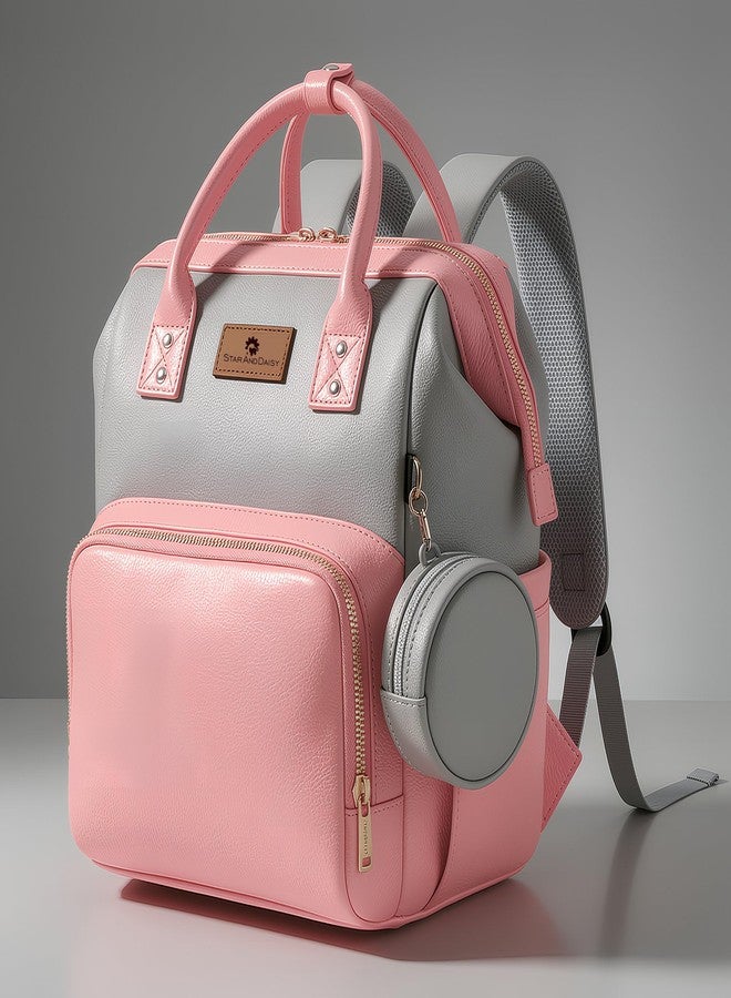 StarAndDaisy Diaper Bag/Premium Vegan Leather Diaper Bag for Mothers for Travel with Easy Acess Mobile Pocket, 28L Waterproof, Baby Bag for Mother Travel with 16 Multipurpose Pockets - Image 1