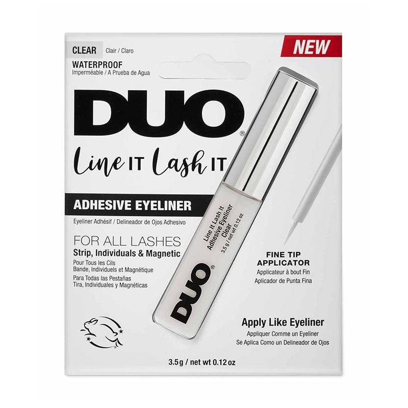 DUO Line It Lash It Adhesive Eyeliner â€“ Clear, Waterproof, Long-Lasting Lash Glue Liner for Strip & Magnetic Lashes, 0.12 oz - Image 1