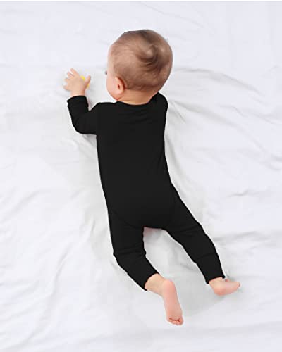 GUISBY Rayon Footless Baby Pajamas, 2 Way Zipper Long Sleeve Sleeper Pack of 3 6-12 Months - Image 4
