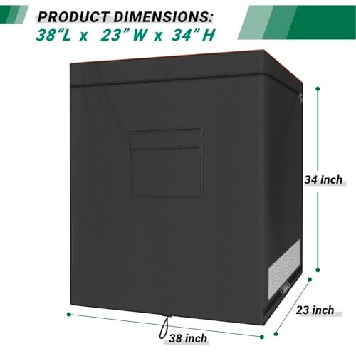 CATOTEL Chest Freezer Cover, Waterproof 420D Oxford Protective Outdoor Indoor Refrigerator Dust Cover with Zipper Fits 7.0 Cubic Feet Deep Freezer 38"L x 23"W x 34"H (Only Cover) - Image 2