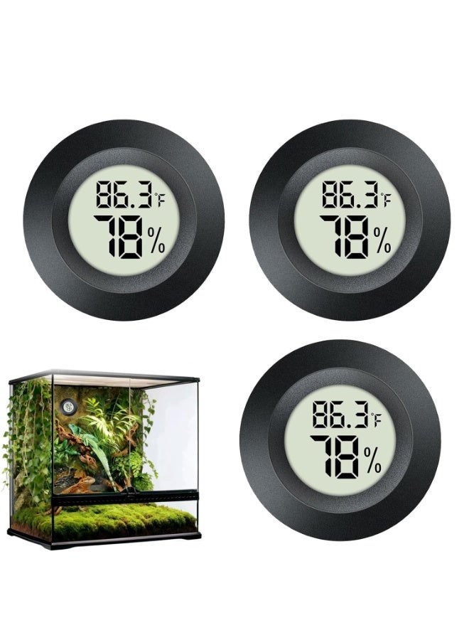 Y&D 3 قطع مقياس حرارة ورطوبة، مقياس حرارة رقمي، مقياس حرارة ورطوبة، مقياس حرارة داخلي، مقياس رطوبة لبيت الزراعة وغرفة الأطفال وحاضنات الزواحف ومكيفات الهواء - Image 1