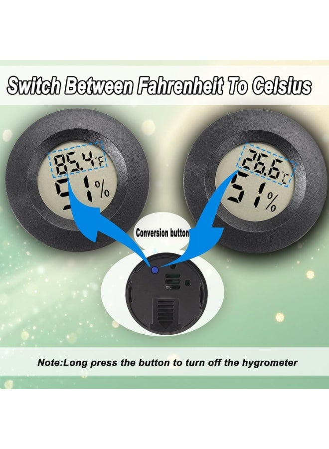 Y&D 3 قطع مقياس حرارة ورطوبة، مقياس حرارة رقمي، مقياس حرارة ورطوبة، مقياس حرارة داخلي، مقياس رطوبة لبيت الزراعة وغرفة الأطفال وحاضنات الزواحف ومكيفات الهواء - Image 3