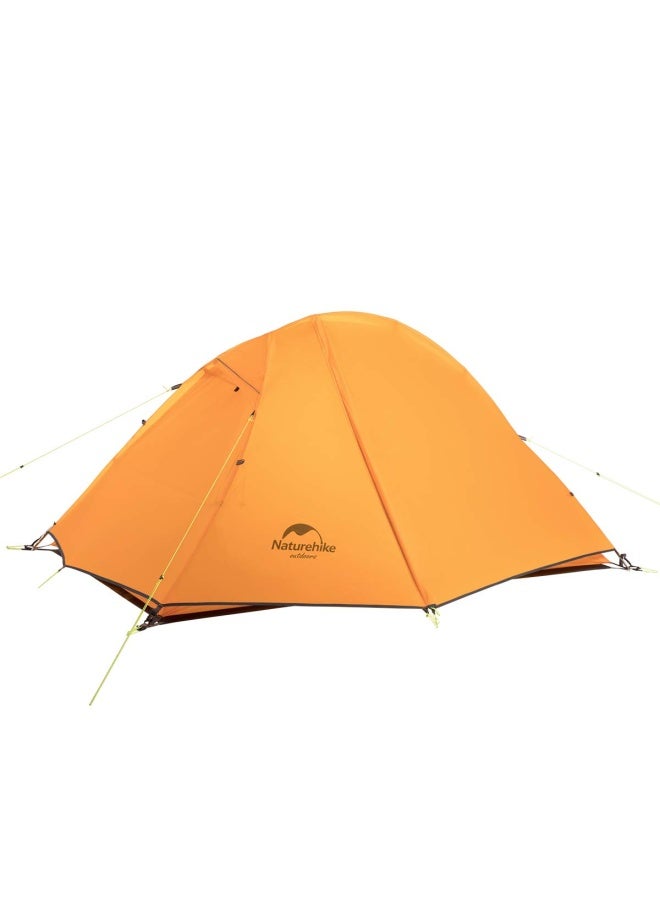 Naturehike Ultralight 2-Person Cycling Tent – Waterproof 20D Silica Orange with Mats – Size 215×115×255 cm - Image 1