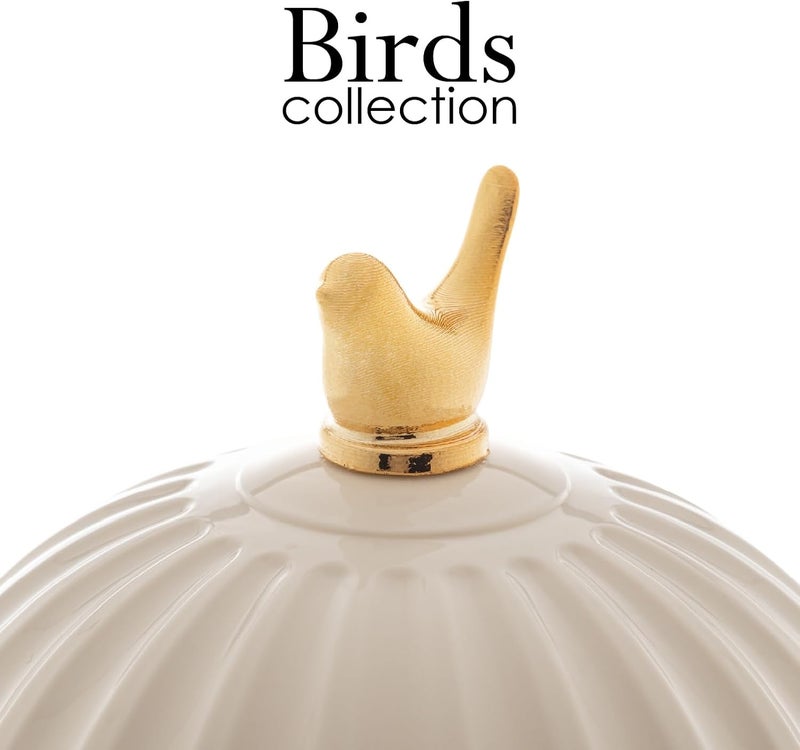 WLFF 1 Liter White Bird Thermal Coffee Carafe, Plastic Exterior with Glass Lining Insulated Beverage Dispenser for Hot and Cold Drinks, Thermos Bottle for Tea, Water Pitcher - White, 34floz/1L - Image 4