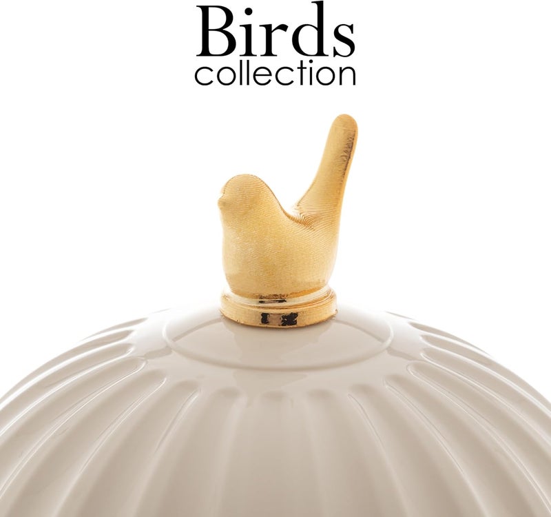 WLFF 1 Liter White Bird Thermal Coffee Carafe, Plastic Exterior with Glass Lining Insulated Beverage Dispenser for Hot and Cold Drinks, Thermos Bottle for Tea, Water Pitcher - White, 34floz/1L - Image 5