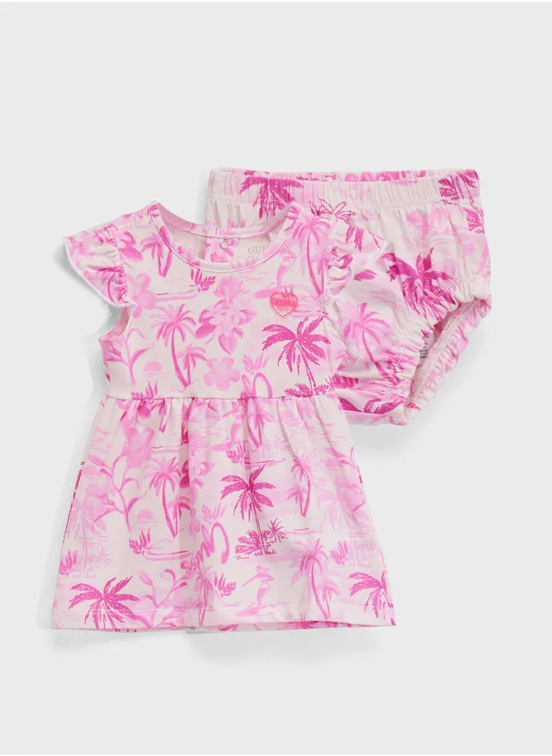 جس Kids Short Sleeve Dress And Pantie Sets