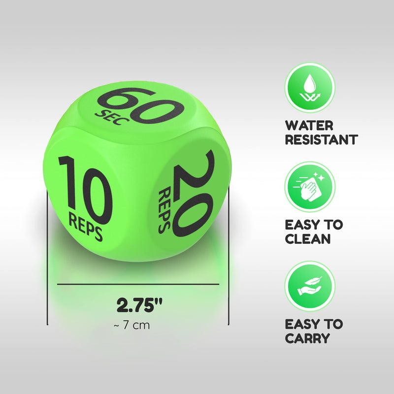 Skywin TidyFriend Exercise Dice â€“ 6 Sided Foam Workout Dice for Teens & Adults, Fun Fitness Equipment for Solo or Group Classes, Home Gym Use â€“ Great Workout Equipment & Gifts for Gym Lovers (Yellow) - Image 4