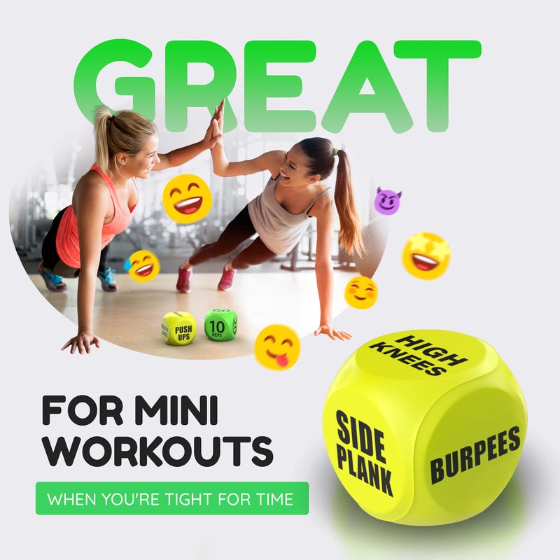 Skywin TidyFriend Exercise Dice â€“ 6 Sided Foam Workout Dice for Teens & Adults, Fun Fitness Equipment for Solo or Group Classes, Home Gym Use â€“ Great Workout Equipment & Gifts for Gym Lovers (Yellow) - Image 5