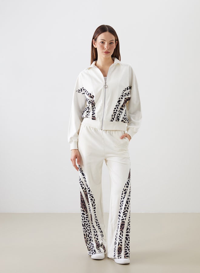 LC WAIKIKI Funnel Neck Leopard Print Women's Zip-Up Sweatshirt - Image 2