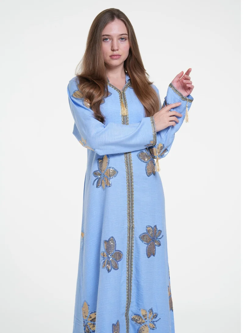 AL BENT AL SHARQIEH long sleeve jalabiya dress