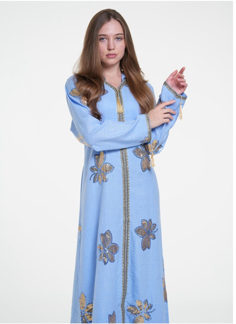 AL BENT AL SHARQIEH women jalabiya , arabian traditional dress  - Image 1