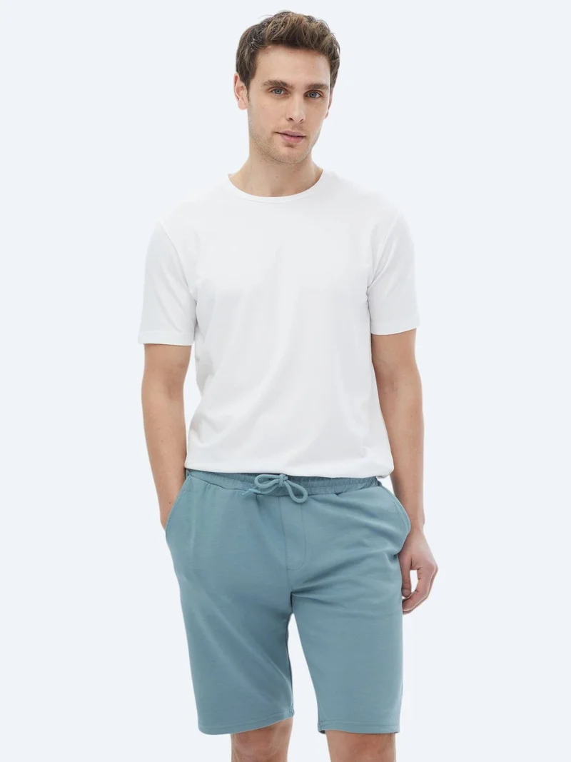 Kip White Crew Neck Cotton Blended T-Shirt