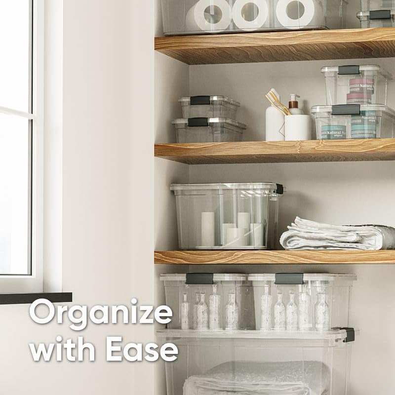 Superio Clear Plastic Storage Bin with Lid, 3.4 Qt, Non-Toxic, BPA Free, Odor Free, Organizer Storage Box, Stackable Plastic Tote for Home, Garage, School, and Office, X-Small - Image 5
