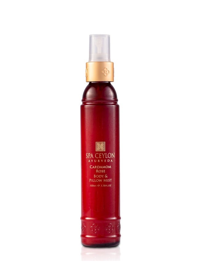 spa ceylon Cardamom Rose Body and Pillow Mist | Refreshing Pillow Spray | Witch Hazel and Himalayan Rose | Non-Oily Fragrance Mist | 100ml - Image 1
