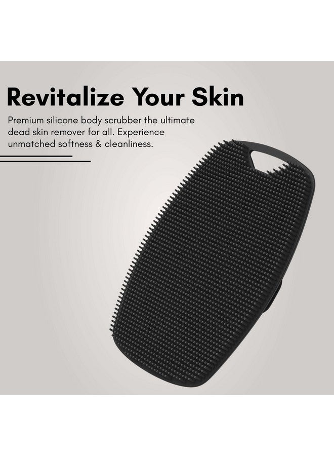 Beaute Secrets Body Scrubber For Bathing - Dead Skin Remover, Premium Super Soft Silicone Body Shower Scrub, Reusable Body Cleansing Brush For Men, Women And Children - 1 Pc (Black) - Image 1