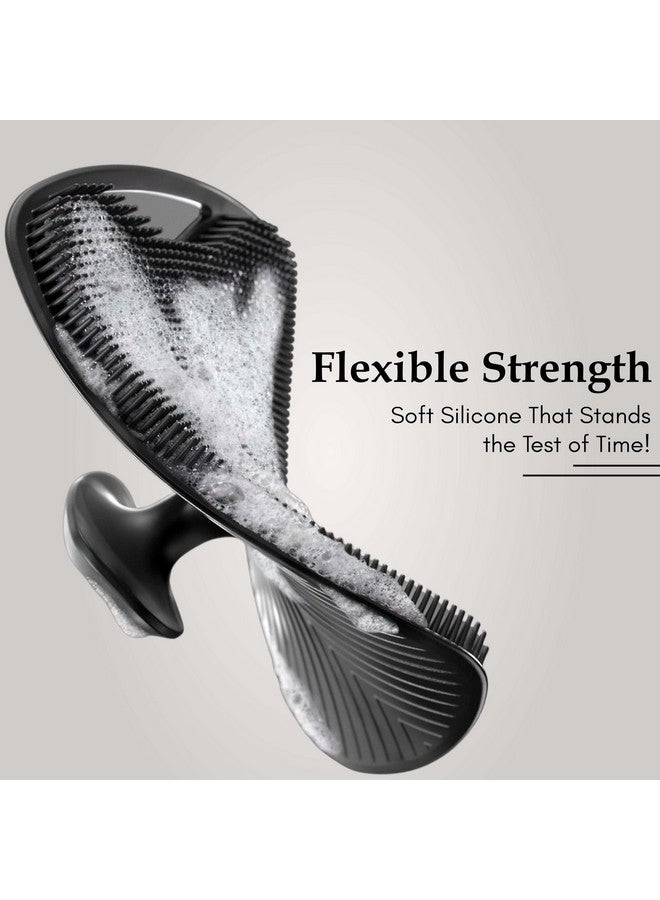 Beaute Secrets Body Scrubber For Bathing - Dead Skin Remover, Premium Super Soft Silicone Body Shower Scrub, Reusable Body Cleansing Brush For Men, Women And Children - 1 Pc (Black) - Image 3