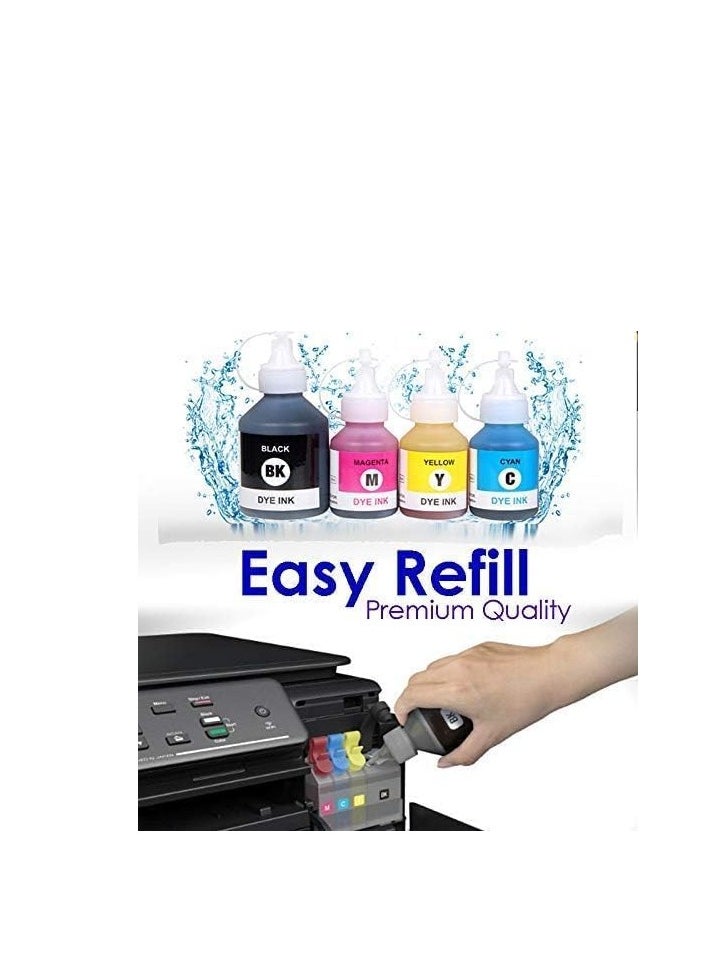 Terabyte - 101 EcoTank Ink Bottle for Epson for 101 EcoTank 4-Pack, Black Cyan Magenta Yellow Ink for Printer Refill for L4150 L4160 L6160 L6170 L6176 L6190 L14150 Printer(4-Color) - Image 1