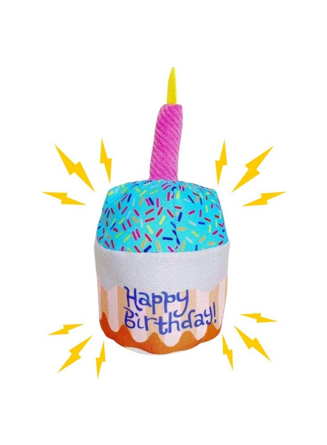 ROYALTY ESSENTIALS Pet Dog Birthday Cake Cupcake Plush Squeaker Toy Dog Cat Supplies Gifts Gift (Birthday Cake) - Image 1