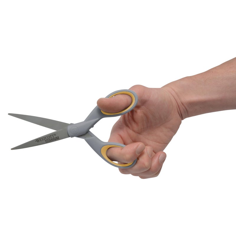 Westcott Titanium Bonded Scissors With Soft Handles, 7" Straight, single (13526)