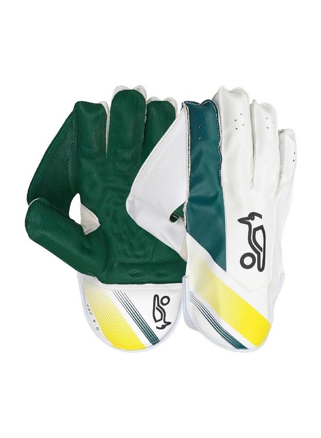 KOOKABURRA KOOKABURRA Pro 3.0 Wicket Keeping Gloves (Green/Gold) (Youth) - Image 1