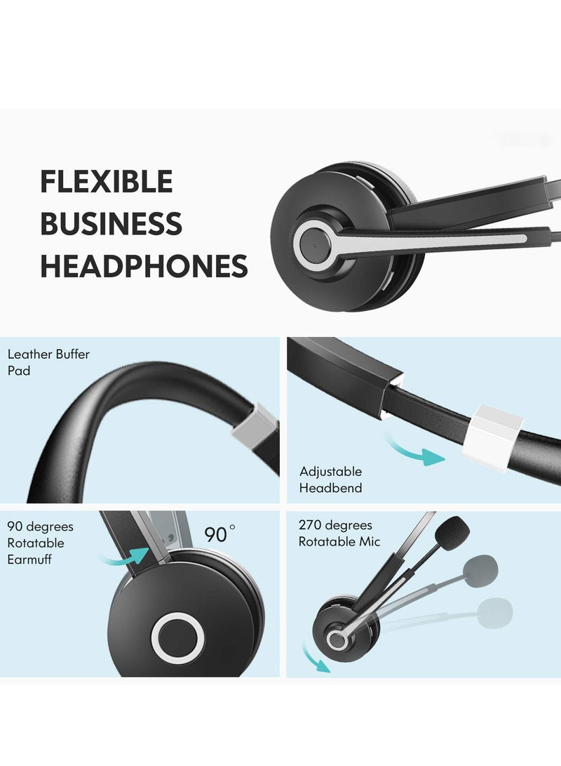 KASTWAVE USB Computer Headset with Mic, Noise Cancelling, Comfortable Fit - Perfect for Office, Telework, and Zoom - 3.5mm & USB Plug Options - Crystal Clear Chat - In-line Control - Wide Compatibility - Image 4