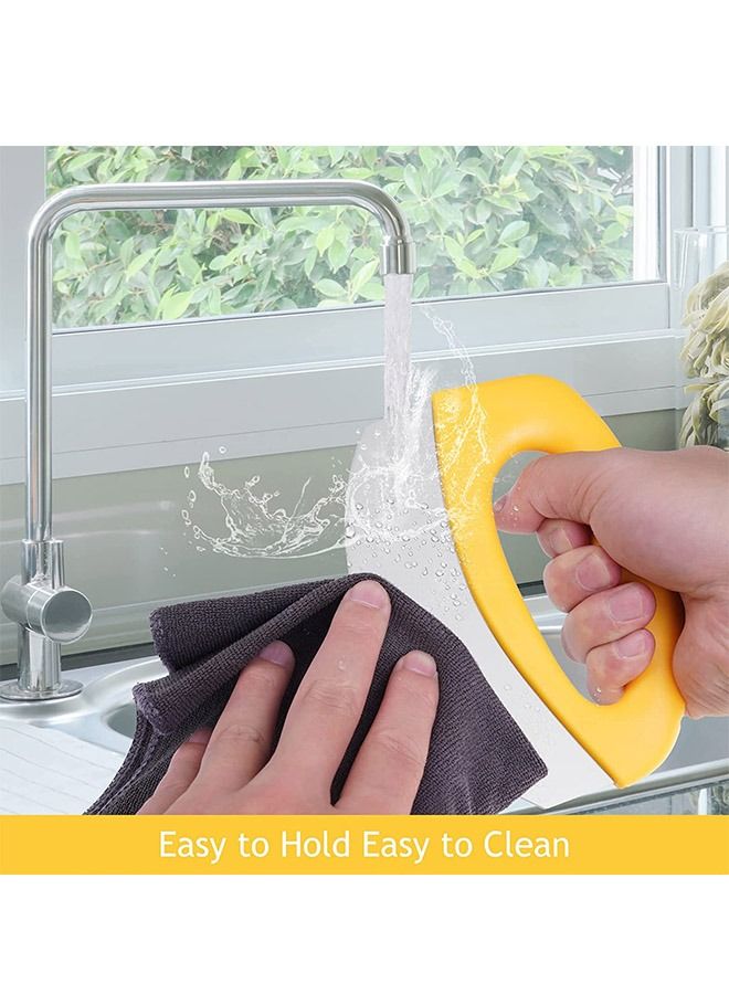 Multi Purpose Pizza Cutter Slicer, PP Handle Hollow Out Cover and Stainless Steel Ring Knife, Dishwasher Safe Kitchen Cooking Tool (Yellow)  - Image 4