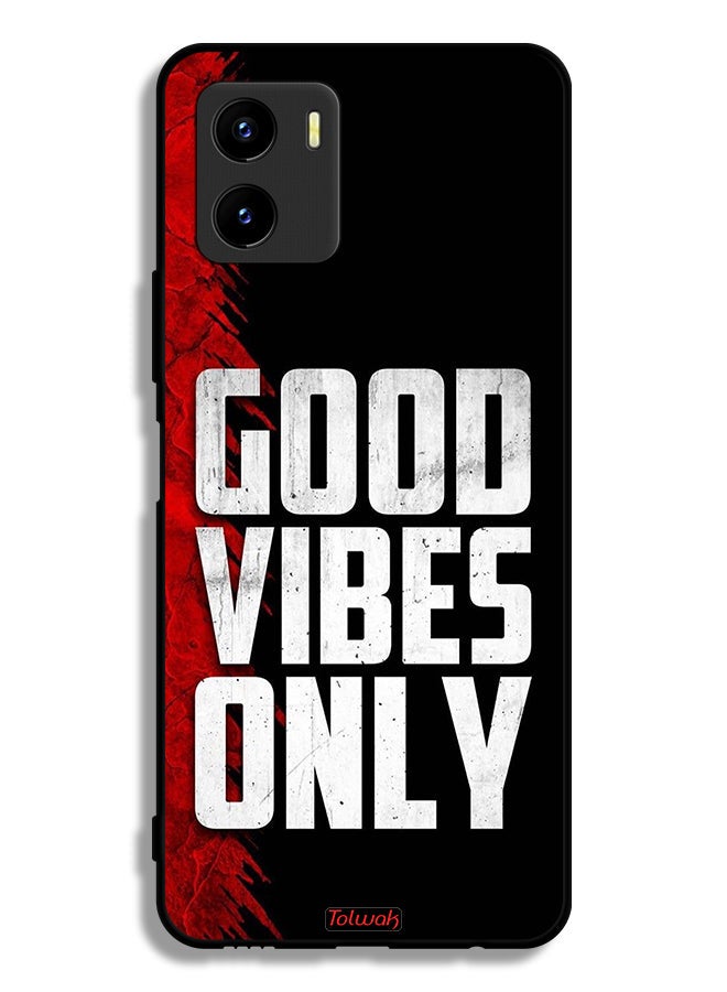 Tolwak Vivo Y15s Protective Case Cover Good Vibes Only - Image 2
