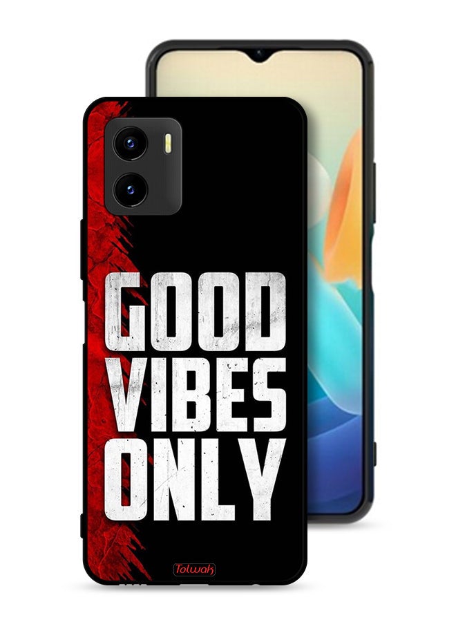 Tolwak Vivo Y15s Protective Case Cover Good Vibes Only - Image 1