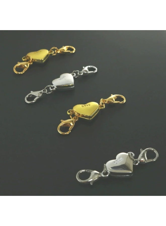 GALUIN Love Heart Plus Lobster Clasp Necklace Bracelet Connecting Body Magnetic Clasp DIY Jewelry Accessories, Necklace Bracelet Extender - Image 3