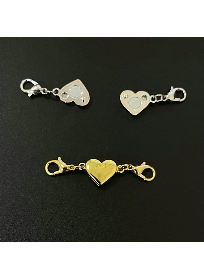 GALUIN Love Heart Plus Lobster Clasp Necklace Bracelet Connecting Body Magnetic Clasp DIY Jewelry Accessories, Necklace Bracelet Extender - Image 2