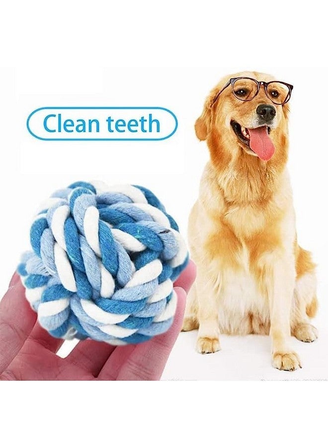 ألعاب مضغ قوية، حبل قطني غير قابل للتدمير مكون من 5 عقد + كرة حبل قطني لتنظيف الأسنان (قد يختلف اللون) - Image 5