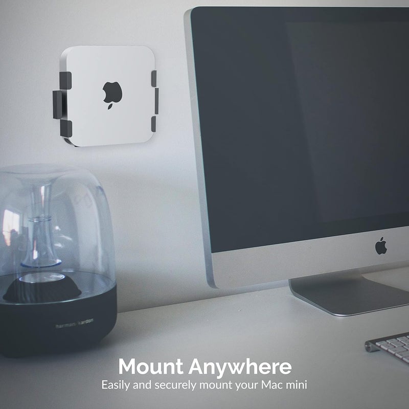 SABRENT Mac Mini VESA MountWall MountUnder Desk Mount Black BKMABM Pack of 4 - Image 3