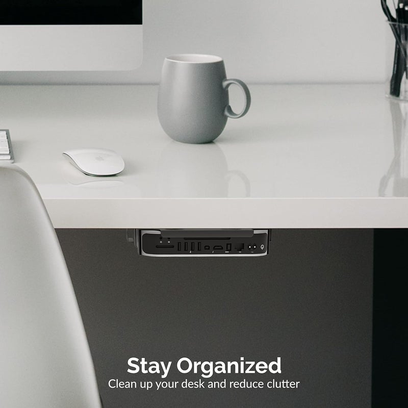 SABRENT Mac Mini VESA MountWall MountUnder Desk Mount Black BKMABM Pack of 4 - Image 2