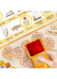 إيماجيميك لعبة Imagimake Mapology History Quest - الهند | لعبة لوحية تاريخية | استكشف 8 عصور من تاريخ الهند مع عدسات الاكتشاف ورموز القطع الأثرية والنرد القديم | لعبة تعليمية | هدية عيد ميلاد للبنات والأولاد  - Image 4