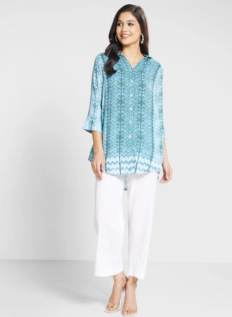 Biba Button Down Printed Shirt