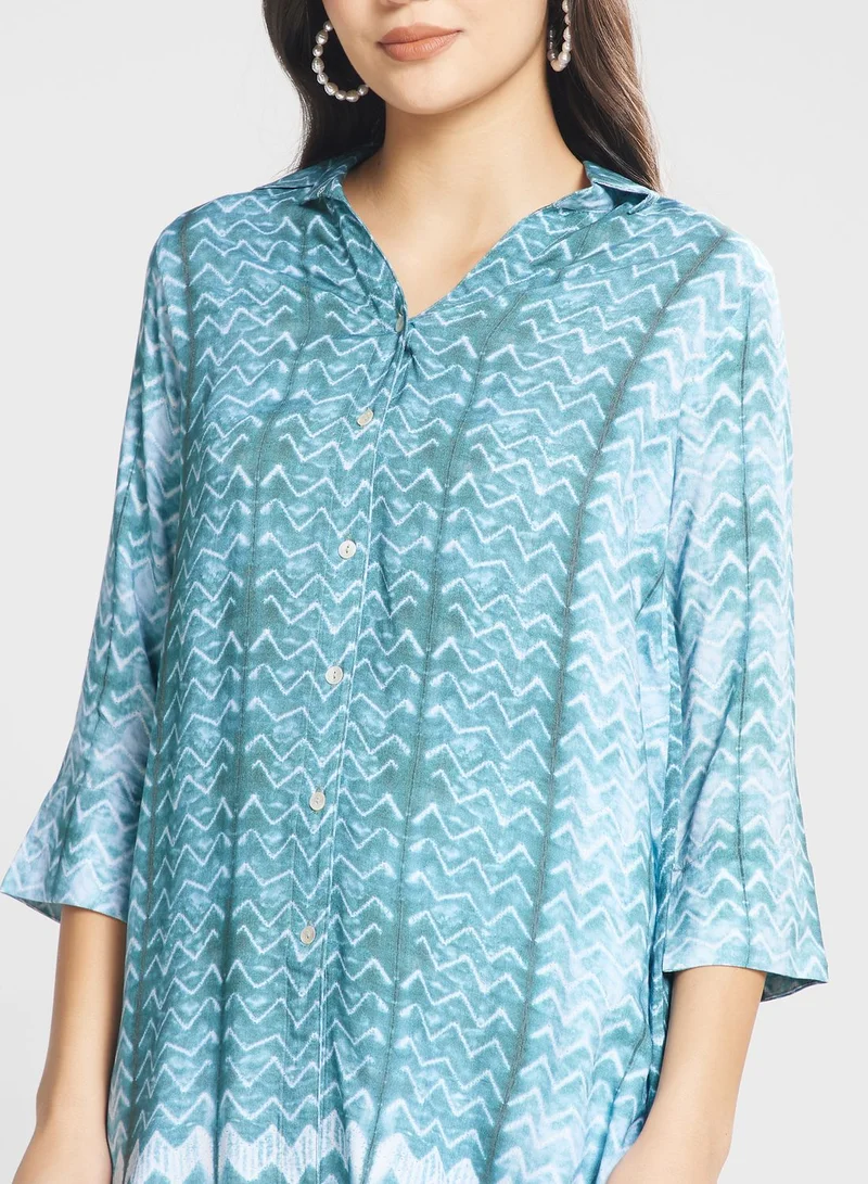 Biba Button Down Printed Shirt