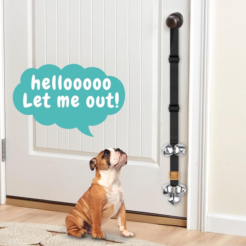 Blue Tree 2 Pack Dog Bells to Go Outside Dog Door Bell Premium Quality Buckle Adjustable Dog Bell Dog Attached to doorknob or Anywhere Near The Door, Length and Height Adjustable - Image 2