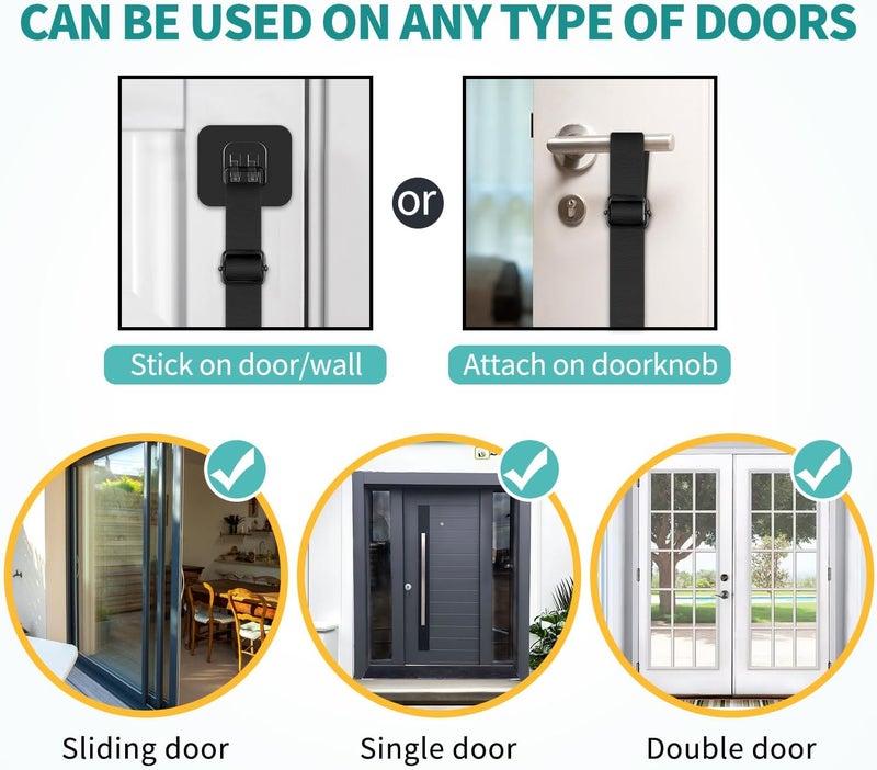 Blue Tree 2 Pack Dog Bells to Go Outside Dog Door Bell Premium Quality Buckle Adjustable Dog Bell Dog Attached to doorknob or Anywhere Near The Door, Length and Height Adjustable - Image 4