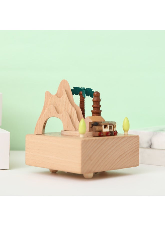Music Box Solid Wood Music Box Christmas Train Children's Teacher Valentine's Day Christmas Gift For Best Friend's Birthday - Image 3