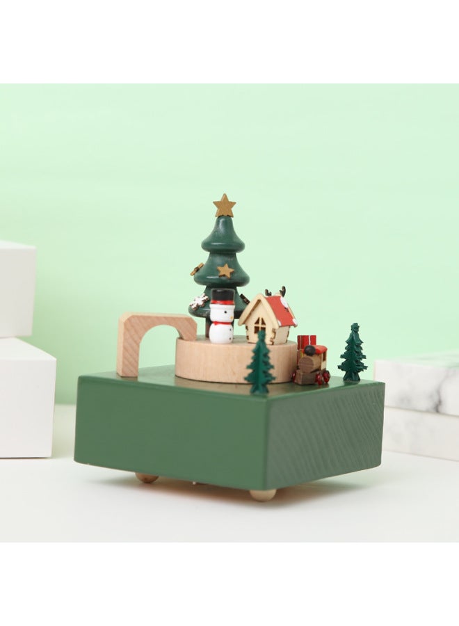 Music Box Solid Wood Music Box Christmas Train Children's Teacher Valentine's Day Christmas Gift For Best Friend's Birthday - Image 2