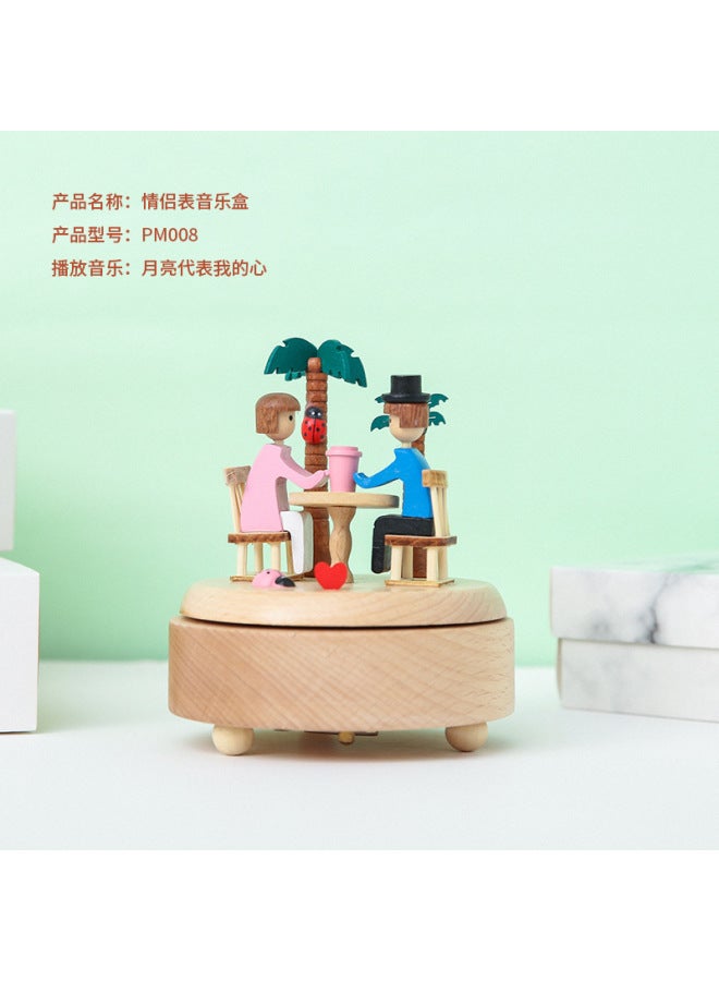 Music Box Solid Wood Music Box Christmas Train Children's Teacher Valentine's Day Christmas Gift For Best Friend's Birthday - Image 1