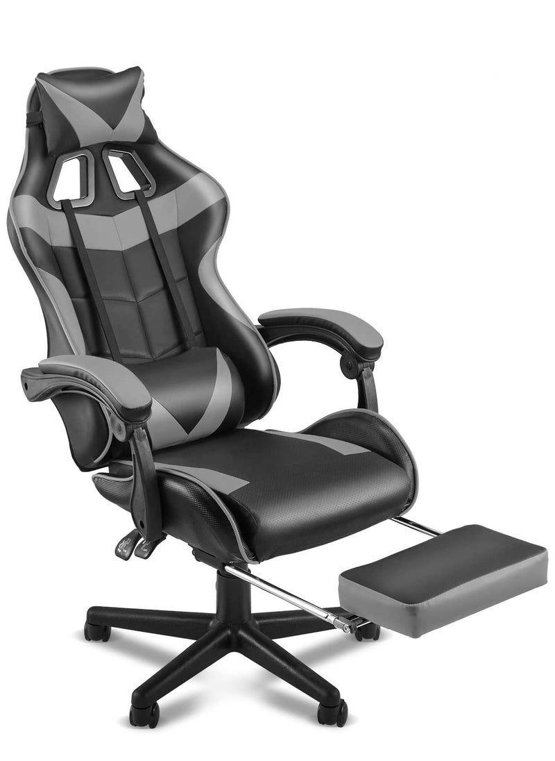 Gaming Chair Ergonomic Office Chair Computer Chair with 3D Armrest PU Leather PC Chair with Footrest
