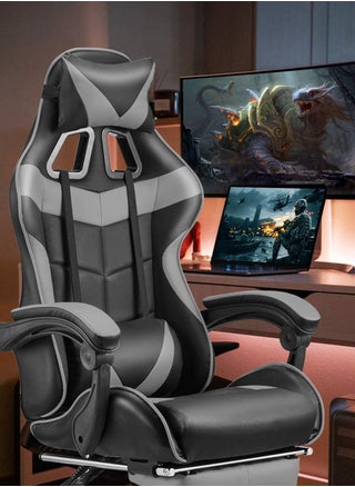 Gaming Chair Ergonomic Office Chair Computer Chair with 3D Armrest PU Leather PC Chair with Footrest - pzsku/Z51FD29976A6743148552Z/45/_/1720073838/bd9ae66a-38cb-4f7b-9712-9f0d231cfba3