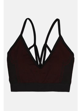 The Giving Movement Women Textured Padded Contrast Sweet Heart Bra, Multicolor  - Image 1