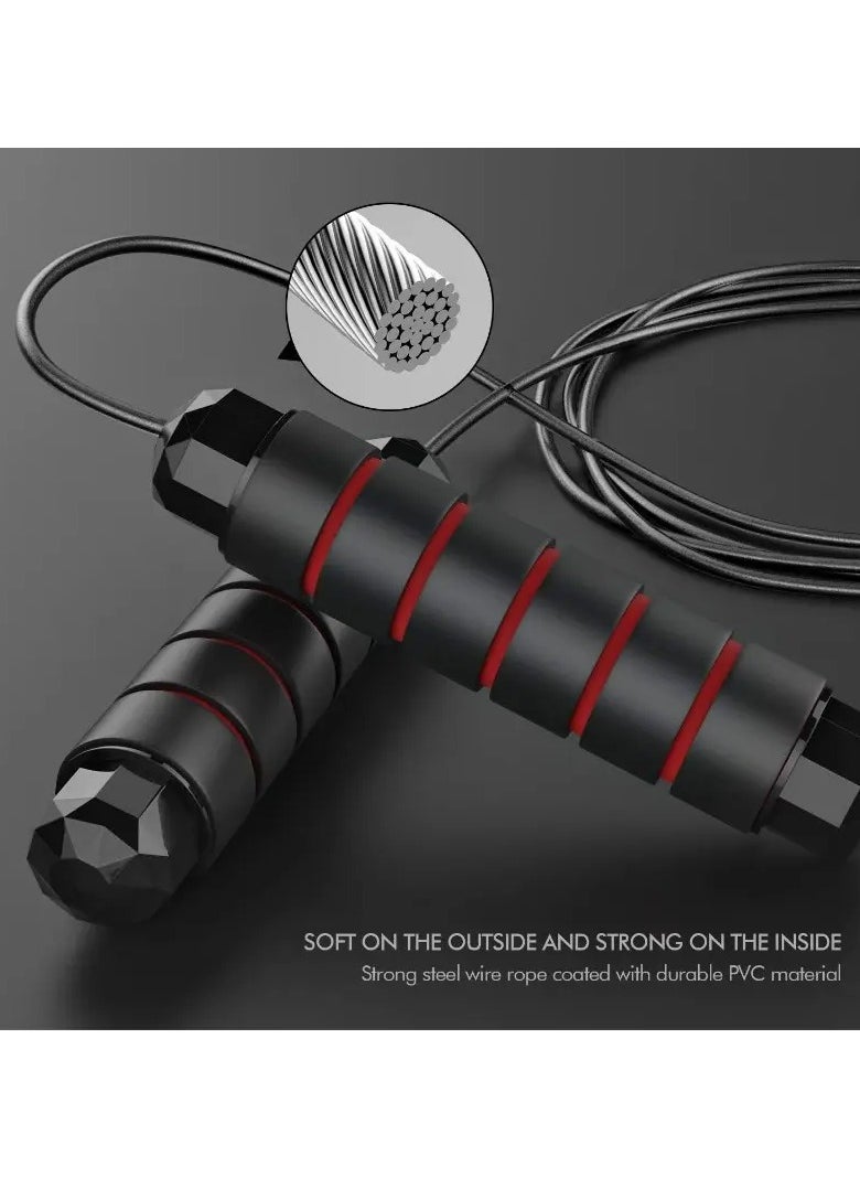 Goolsky Adjustable steel skipping rope with foam handle, fitness steel wire skipping rope, suitable for adults for home fitness and outdoor sports  - Image 3