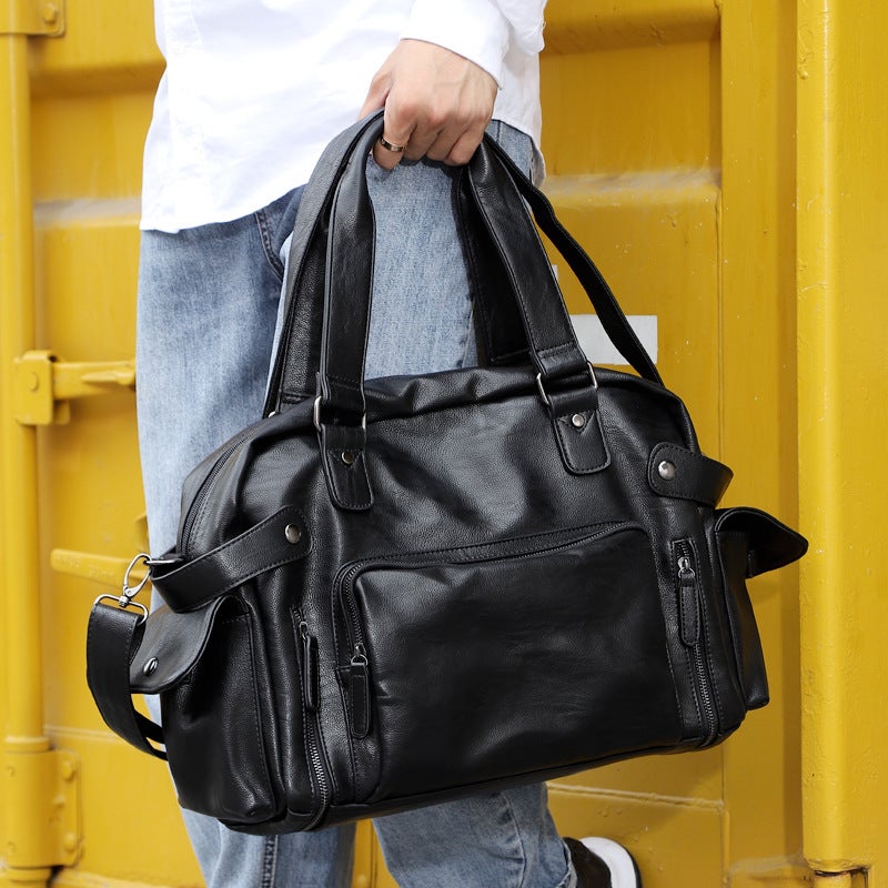 Men'S Bag Handbag Leather Business Shoulder Bag Crossbody Bag Casual Trendy Travel Bag Men'S Bag - Image 3