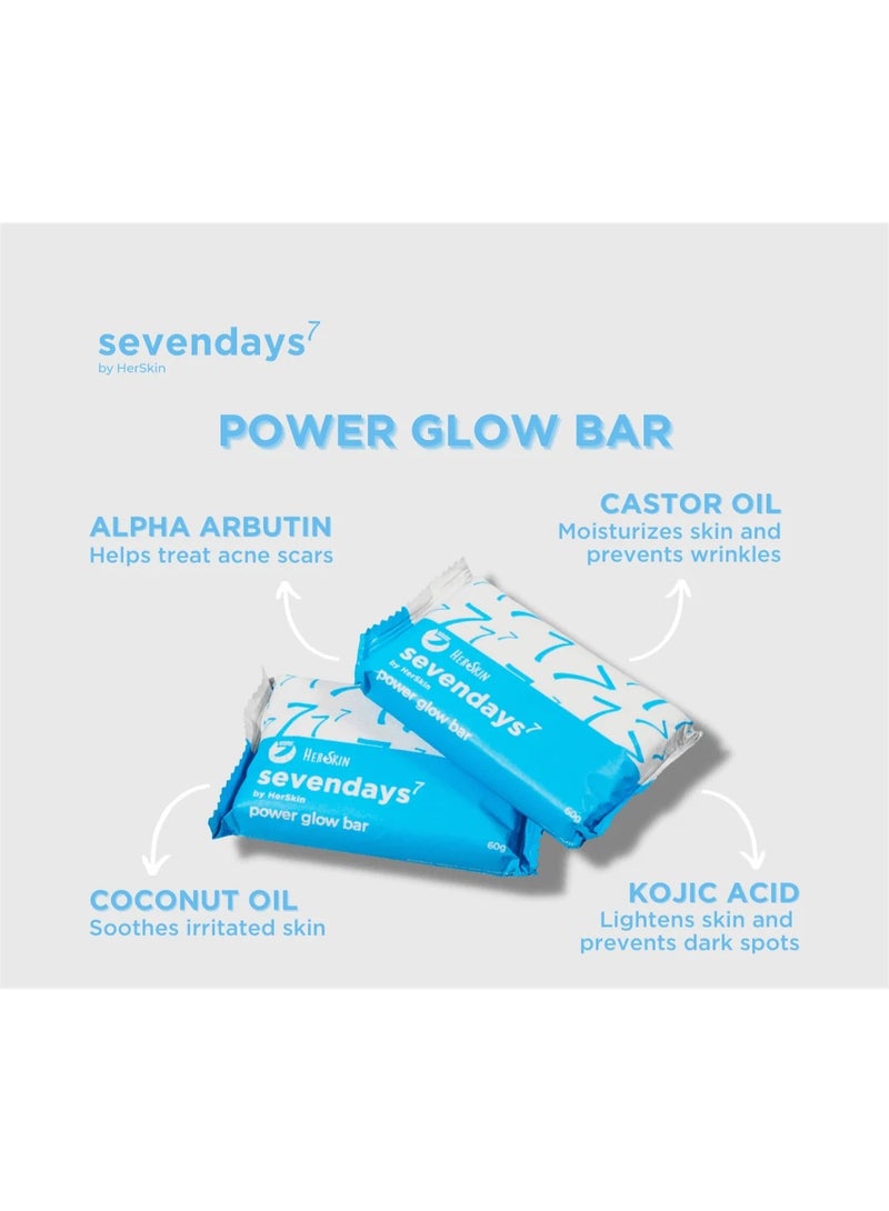 Her Skin Sevendays7 Skin Care Beauty Set for Women, Power Exfoliating Facial Care Kit with 2 Pcs Facial Soap, Toner, Night Cream and Sunscreen, Complete Daily Cleansing and Skin Care Routine - Image 2